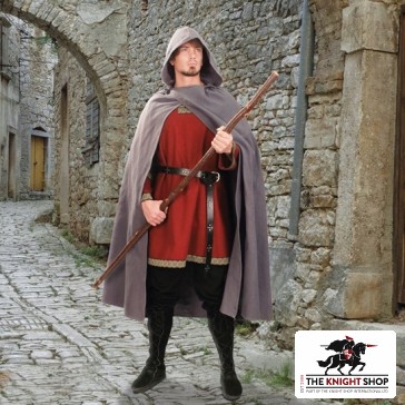 Grey Crossover Hooded Cloak