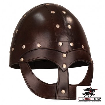 Leather Vendel Viking Helmet