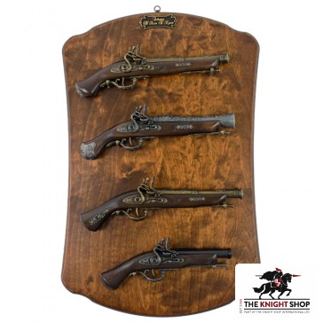 Display Plaque With 4 Pistols