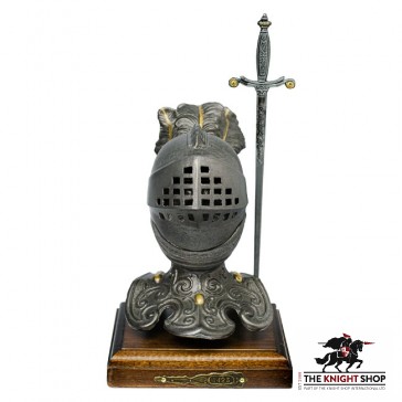 Knight's Helmet Pen Holder and Paperknife