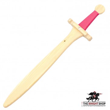 Kid's Wooden Pink Sword with Scabbard