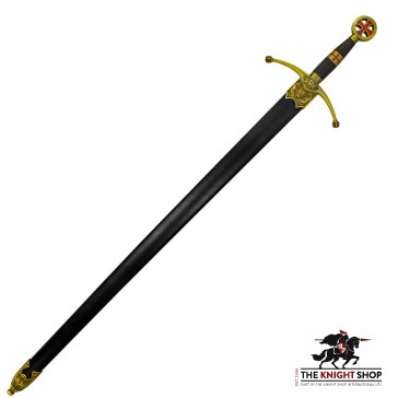 Crusader Sword (Brass Hilt) with Scabbard
