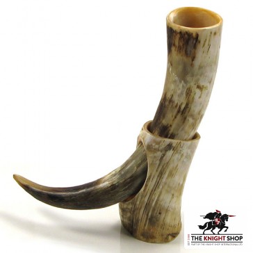 Drinking Horn on Horn Stand