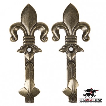 Fleur de Lys Pistol Holder - Brass