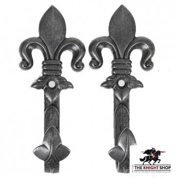 Fleur de Lys Pistol Holder - Silver