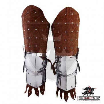 14th Century Reinforced Suede Cuisses - Brown