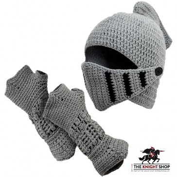 Adults Knitted Hat and Gauntlet Set