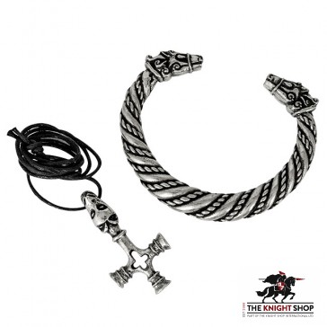 Dragon Hammer Pendant and Horse Bracelet