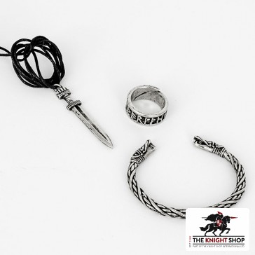 Viking Pendant, Bracelet & Ring Gift Set
