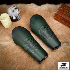 Nordic Dragon Leather Bracers - Colour Options 