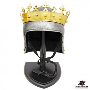 King Richard the Lionheart Helmet with Crown