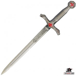 Crusader Sword Letter Opener - Silver