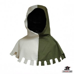 Medieval Hood - Green/White