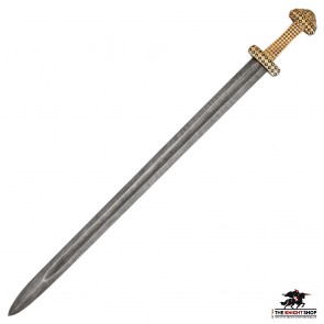 Peterson Type D Bronze Hilt Viking Sword - Damascus Steel