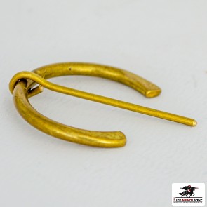 Brass Oval Fibula Cloak Pin / Penannular Brooch