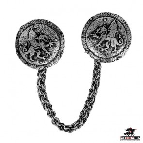 Order of the Dragon Cloak Clasp - Antique Silver 