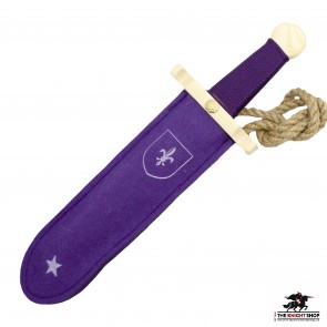 Kid's Wooden Purple Dagger with Scabbard