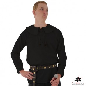 Medieval Laced Shirt - Black