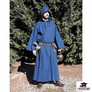 Medieval Hooded Cloak - Blue