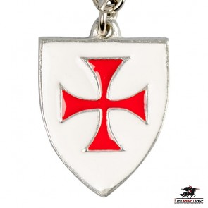 Knights Templar Shield Key Ring - Enamelled