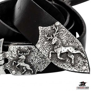 Order of the Stag Sword Belt - Antique Silver 