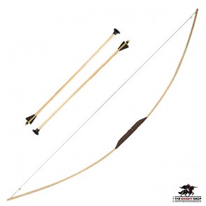 Kid’s Wooden Bow & Arrow Set – Leather Grip