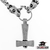 Uppsala Viking Hammer Pendant on Dragon Chain