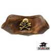 Skull and Crossbones Leather Tricorn