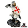 Fighting Templar Knight with Sword Figurine - 9cm